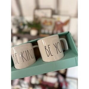 Rae Dunn‎ Be Kind Be You Mug Set 2 Piece Ceramic Coffee Cups New in Box